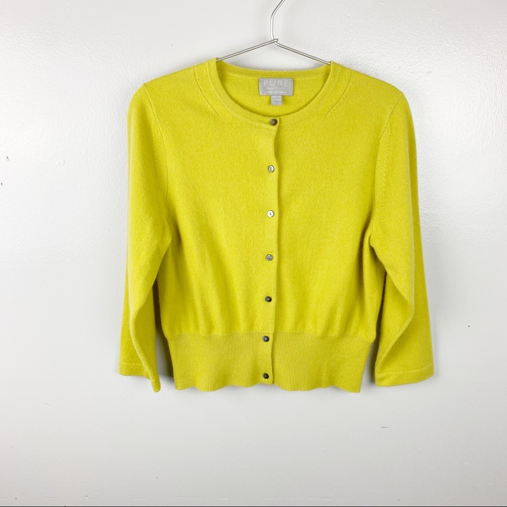 PURE Collection Cashmere Crew Neck Cardigan